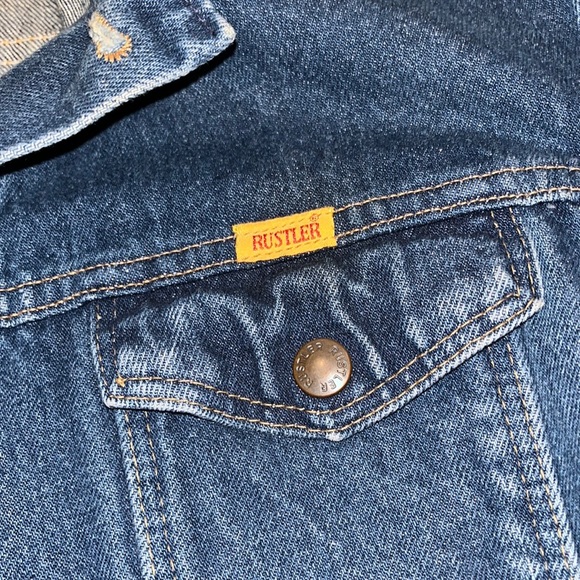 Vintage Rustler Denim Jean Jacket Large Sylvester The Cat Looney Tunes Cartoons - Picture 5 of 8